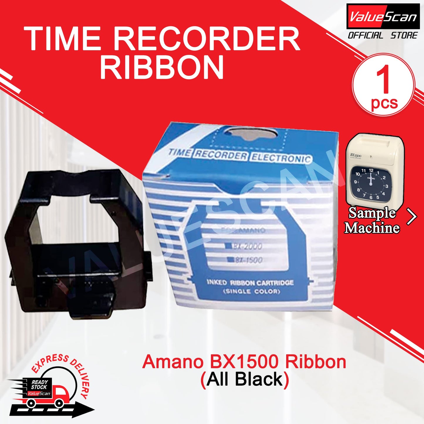 Time Recorder Ribbon -Amano BX1500 Ribbon