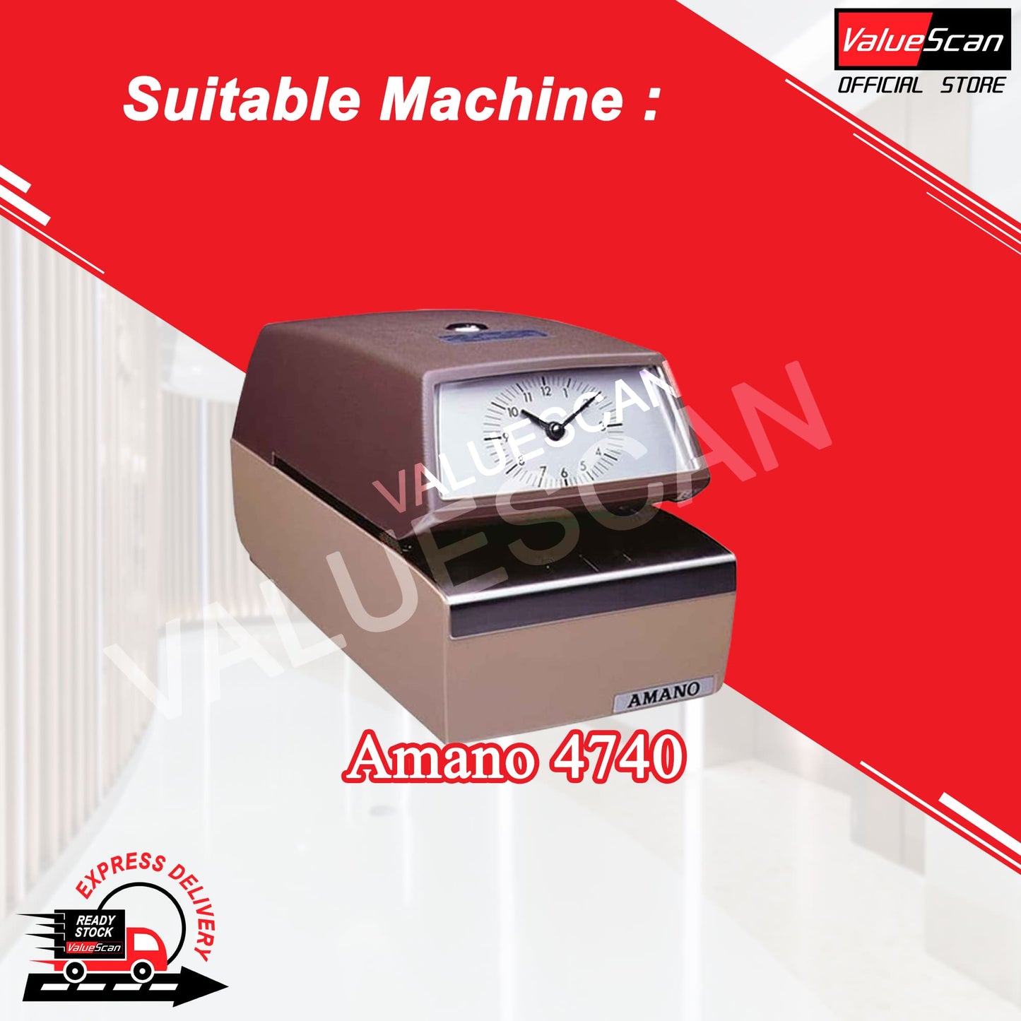 Time Stamping Machine Ribbon - Amano 4740 Ribbon