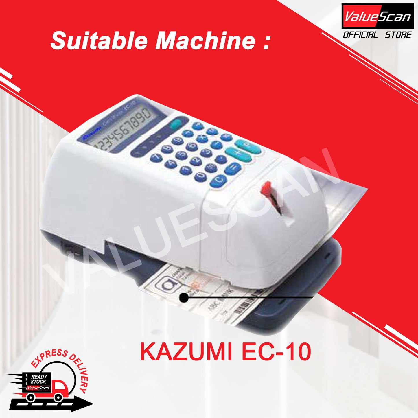 CHEQUE WRITER INK ROLLER ~ KAZUMI EC-10
