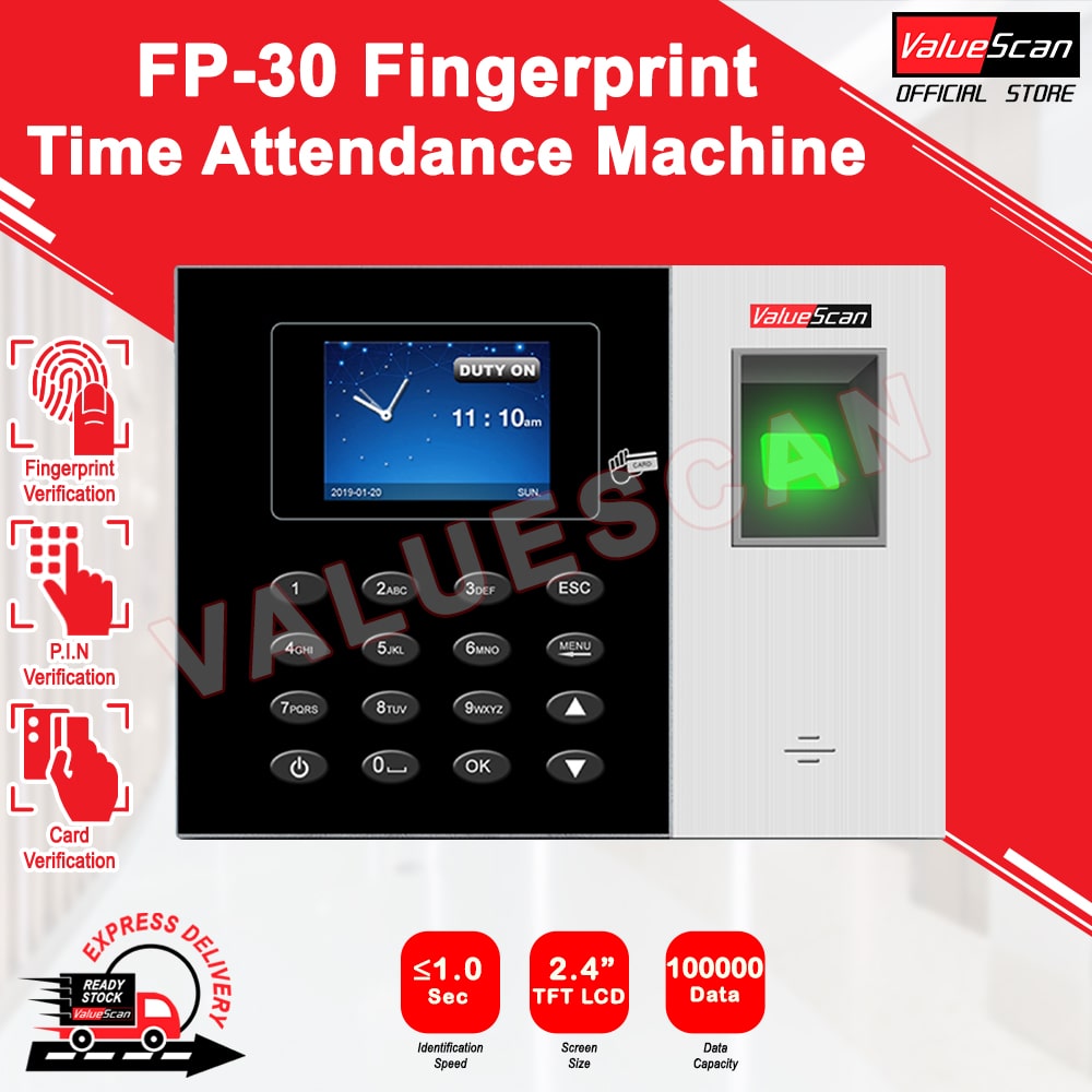 ValueScan FP-30 Time Attendance / Time Recorder System