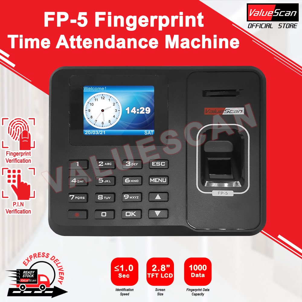 FP-5 Fingerprint Time Attendance / Time Recorder System