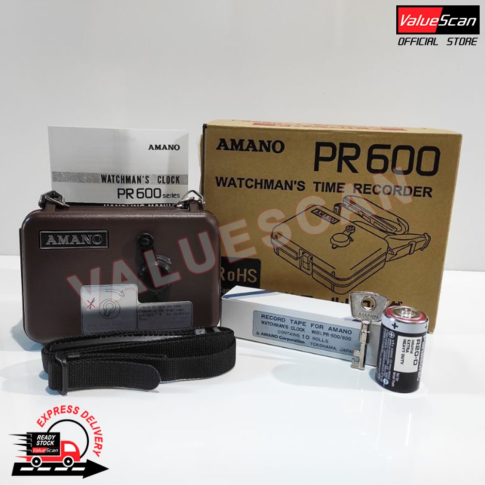 Amano PR-600 Watchman Clock Guard Tour System Watchman Patrol Time Recorder