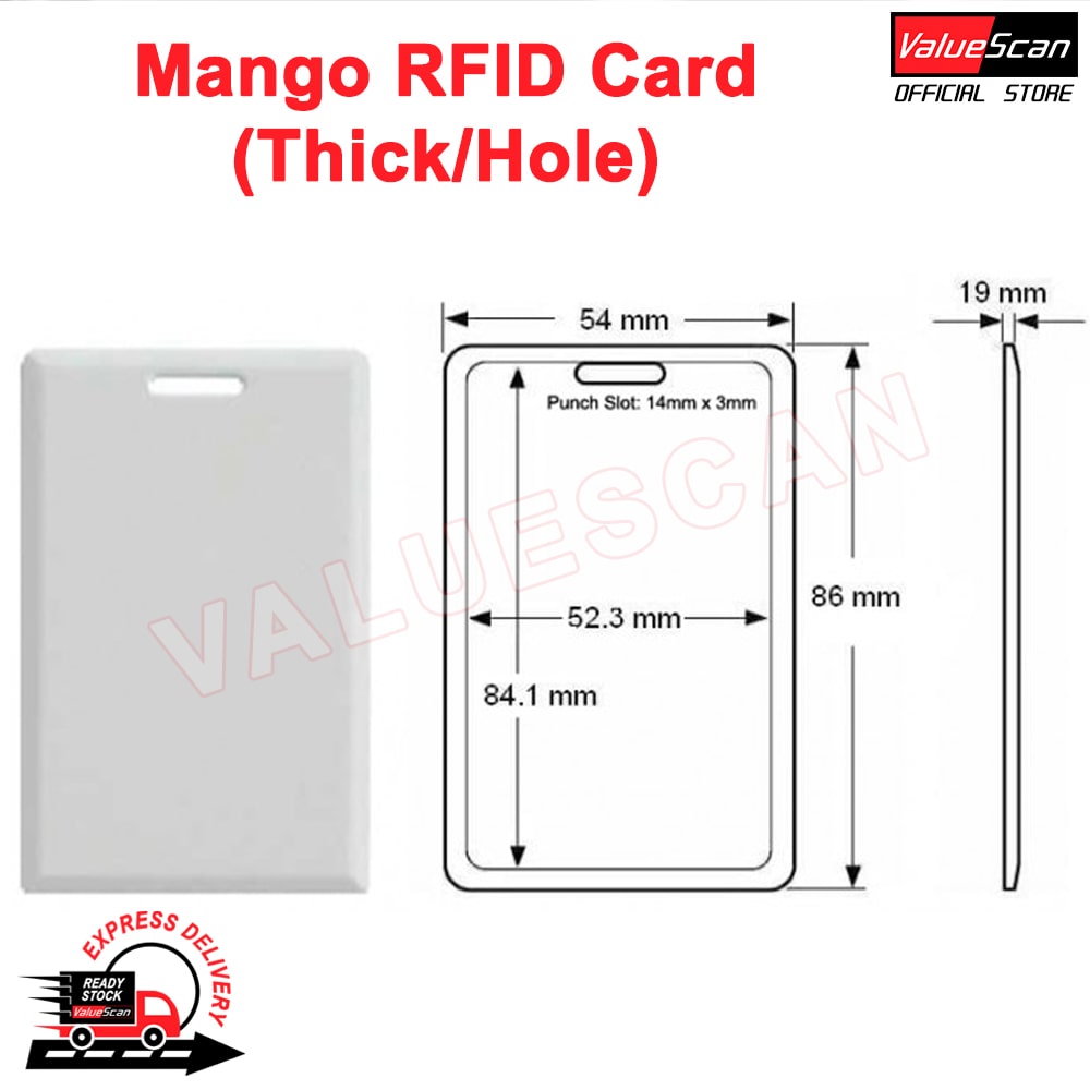 Original MANGO RFID Thick / Hole Card Proximity ID 125Khz (10pcs)