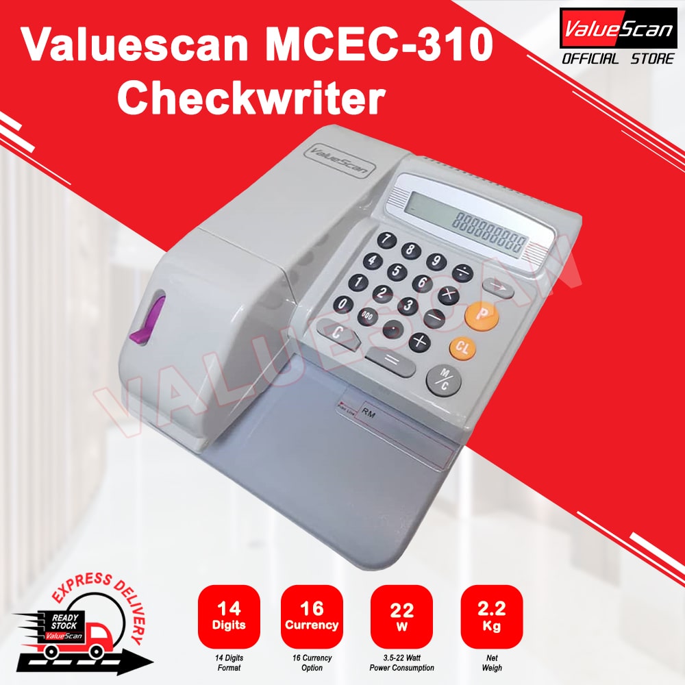 ValueScan MCEC-310 CHECKWRITER / CHEQUEWRITER