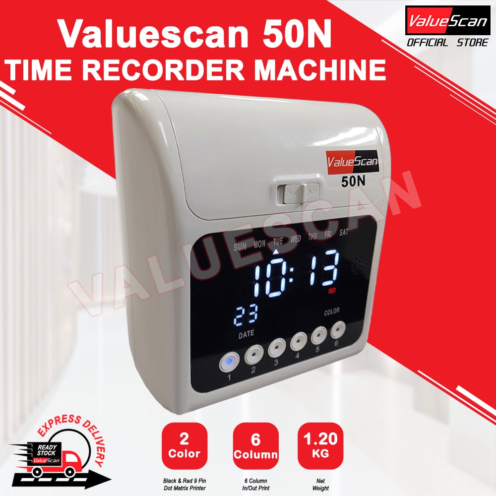 Valuescan 50A -Analog / 50N - Digital Time Recorder / Punch Card Machine