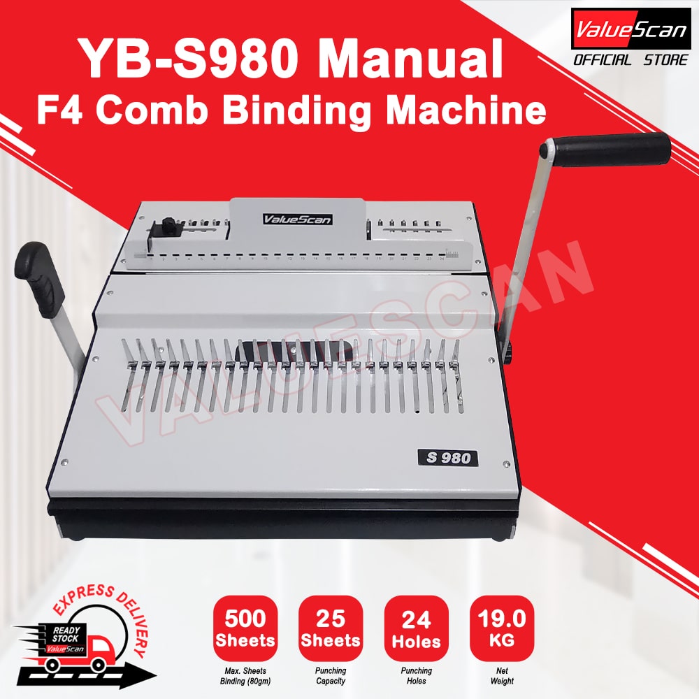 ValueScan YB-S980 Heavy Duty Comb Binding Machine