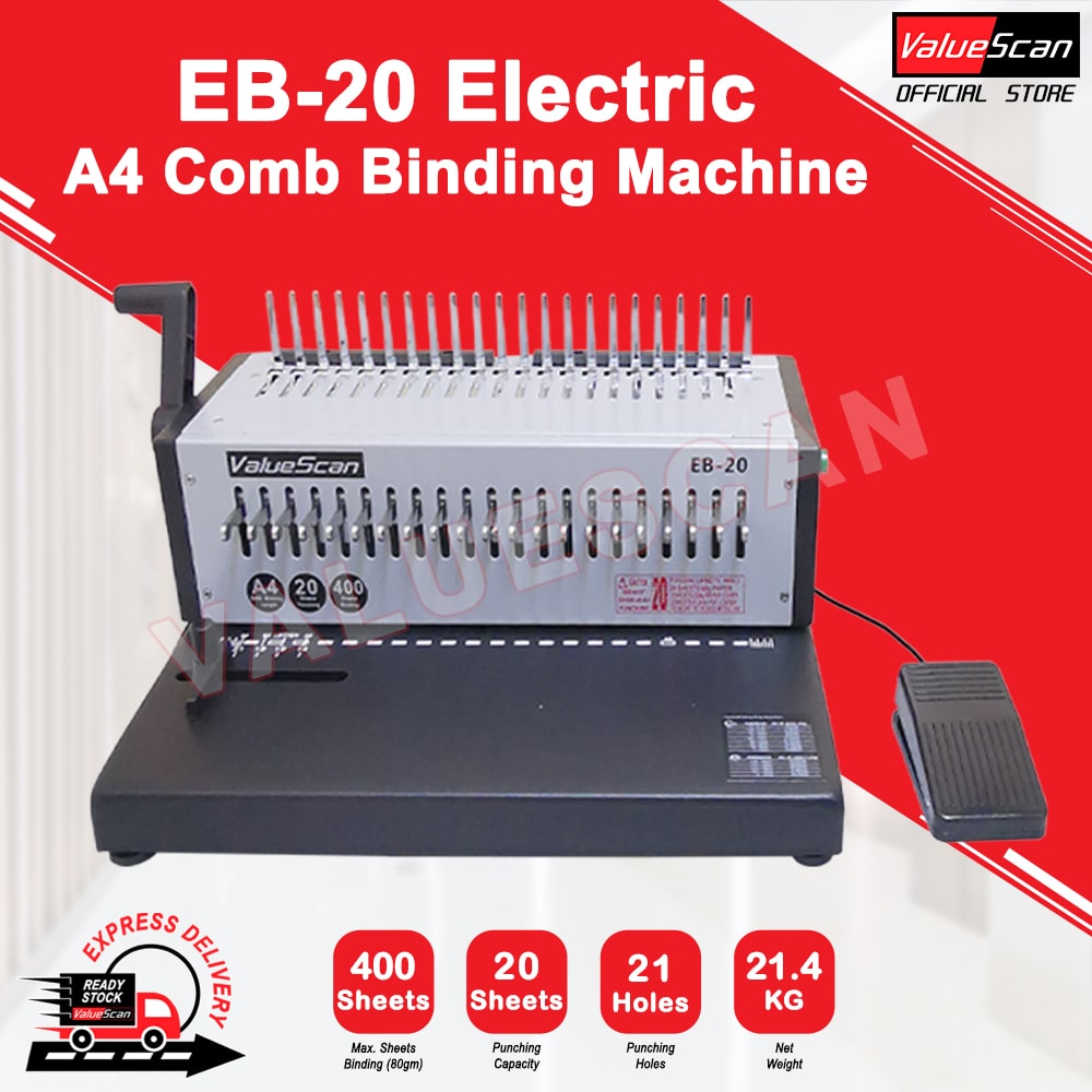 ValueScan EB-20 Electric Comb Binder Binding Machine