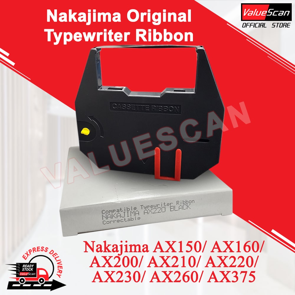 Nakajima Original Typewriter Ribbon (AX150/AX160/AX200/AX210/AX220/AX23/AX260/AX375)