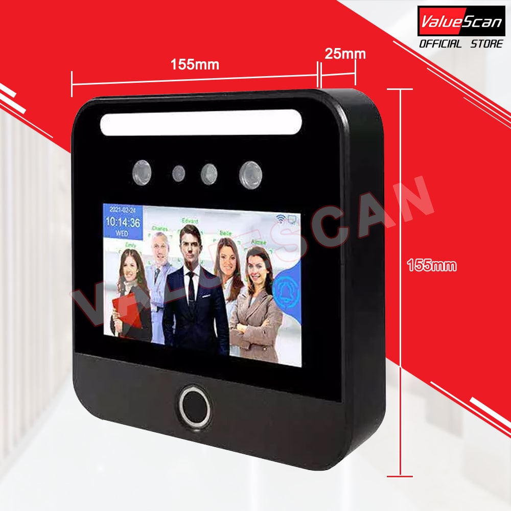 ValueScan AI-03F Multi-User Face scan Time Attendance Machine Face Recognition & Fingerprint Time Attendance Time Recorder System