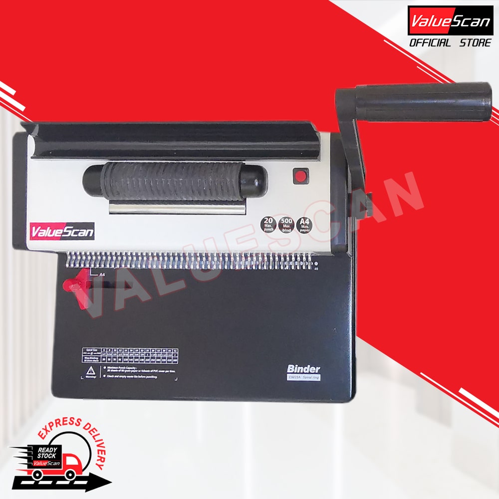 ValueScan C9028A A4 Manual Hole Punching & Electric Spiral Coil Binding Machine