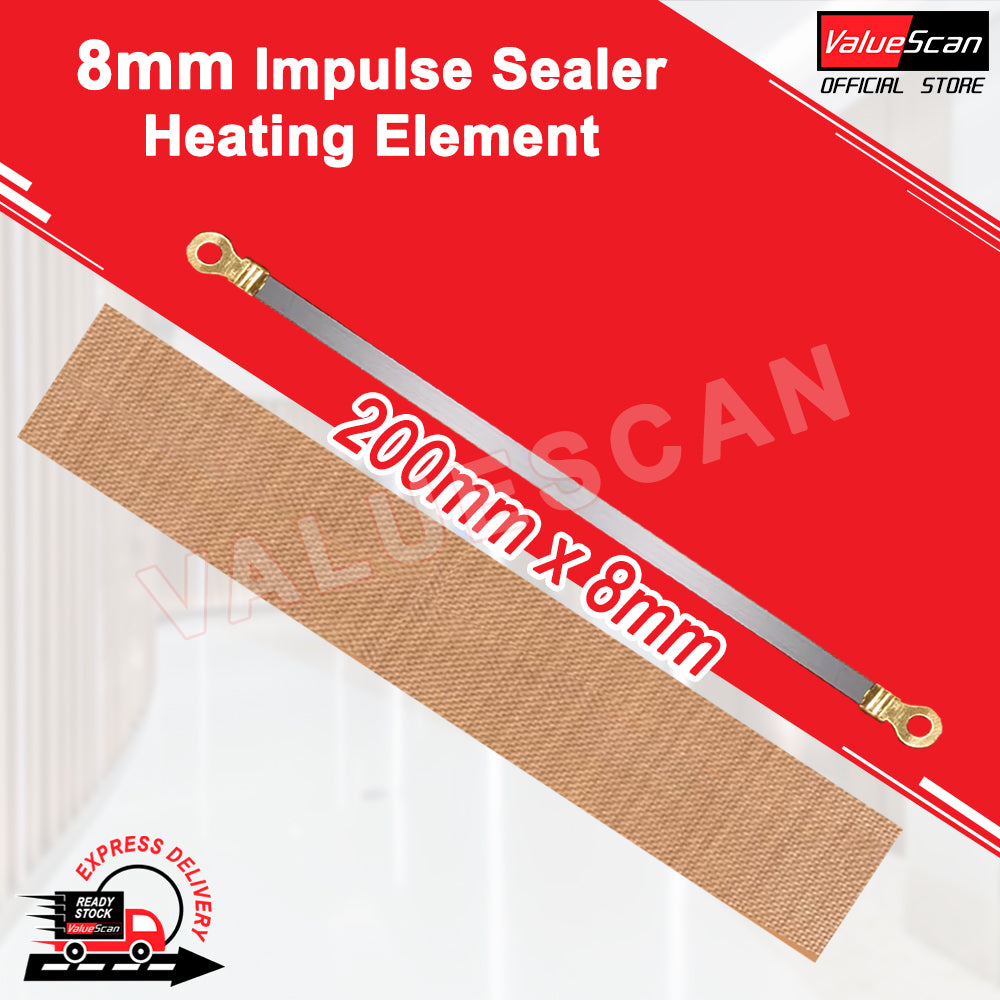 Impulse sealer Heating Strip & High Temperature Sealing Cloth 2mm 3mm 8mm Sealing Machine Heating Element