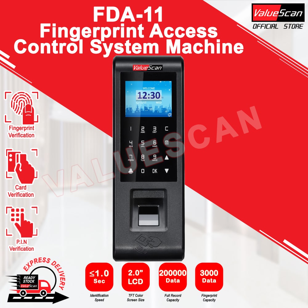 ValueScan FDA-11 Fingerprint Door Access Control System & Attendance Terminal