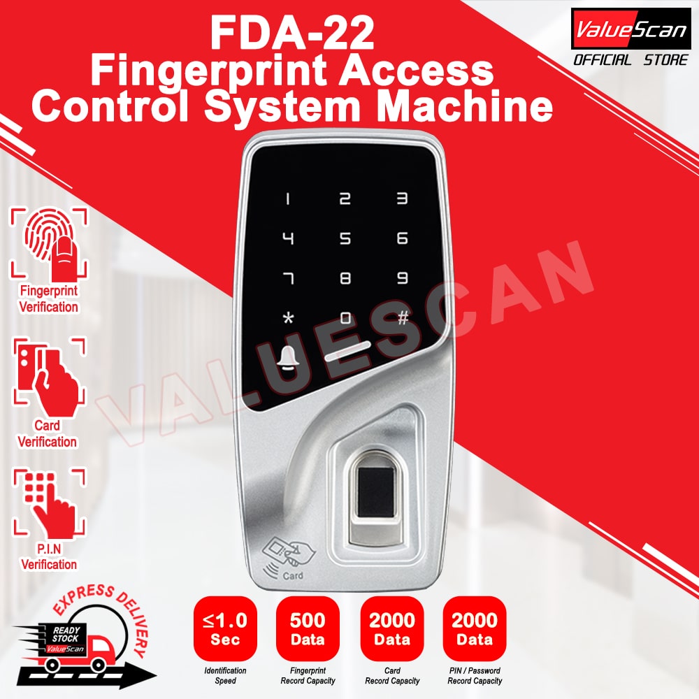 ValueScan FDA-22 Fingerprint Door Access Control System & Attendance Terminal