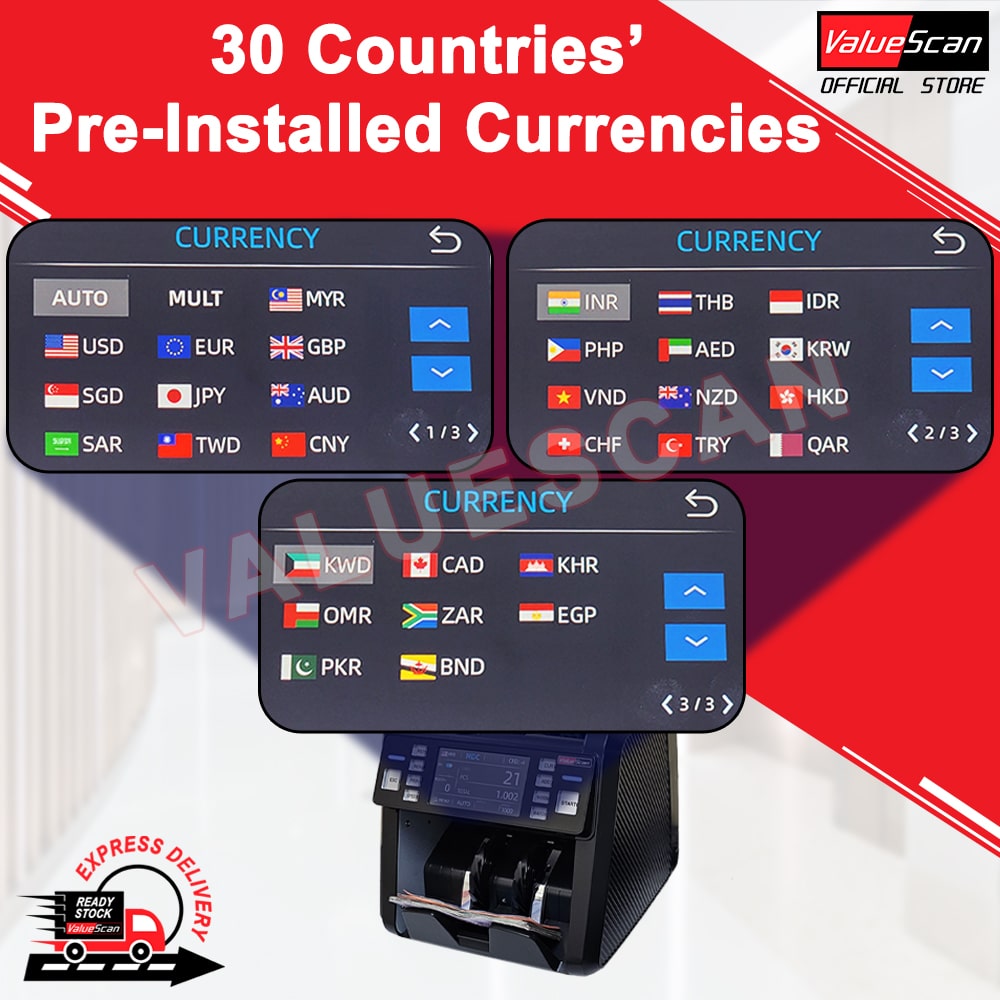 ValueScan NC-M1600 MDC Mix Notes Counting Multi Currency Bank Notes Bill Money Counter