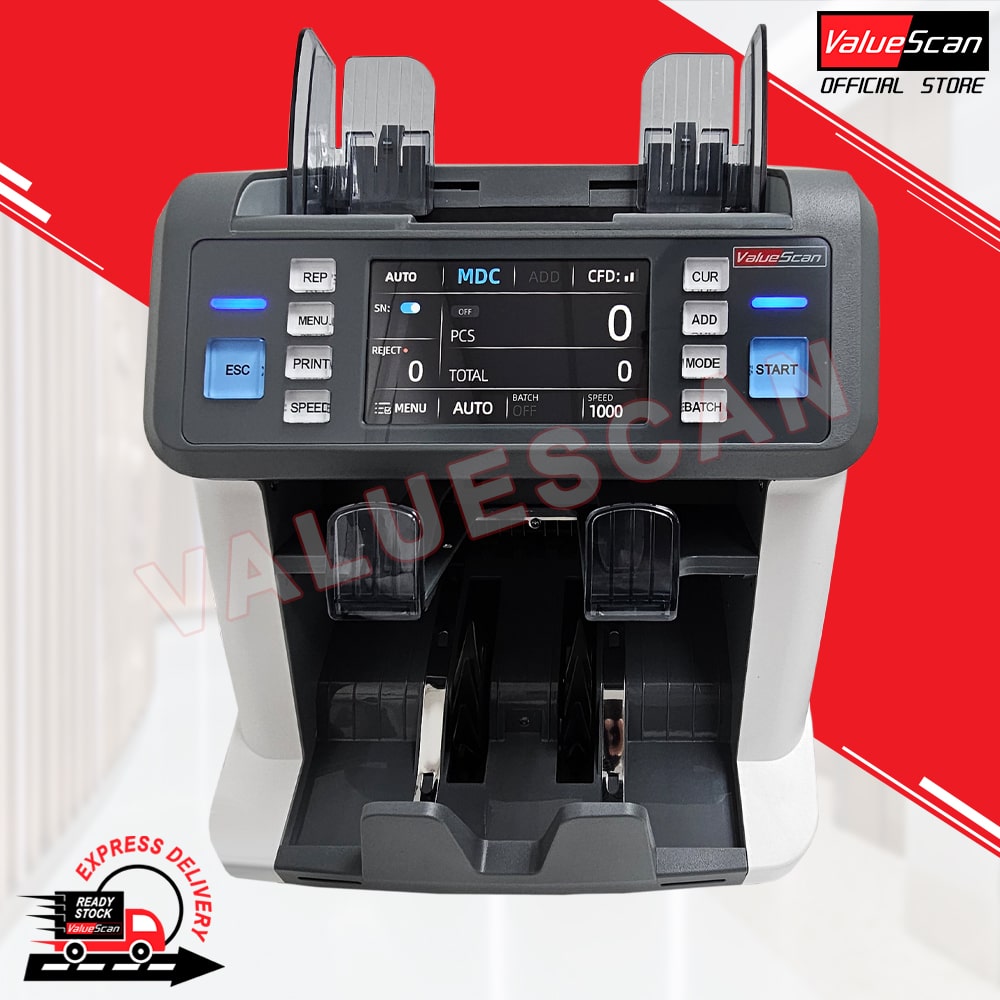 ValueScan NC-M2600 2 Pocket Heavy Duty Mix Value Counting Machine M2600 Counter Machine Count Machine Multi Dominant Counting