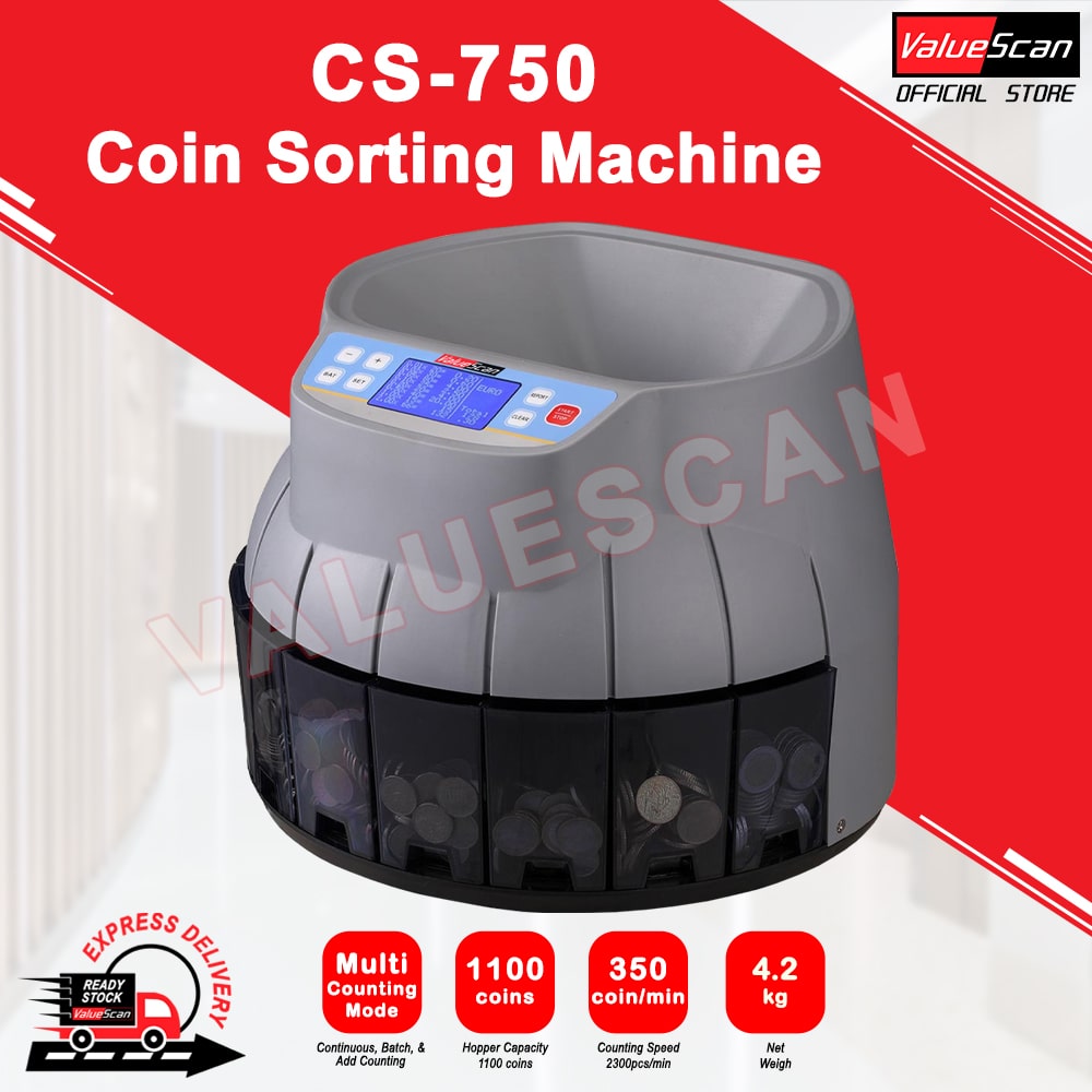 ValueScan CS-750 Coin Sorting Machine / Coin Sorter