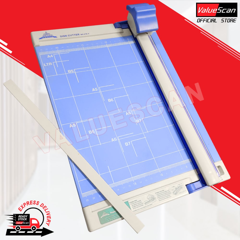 JIELISI No.919-3 A4 Rotary Paper Cutter / Sheet Trimmer