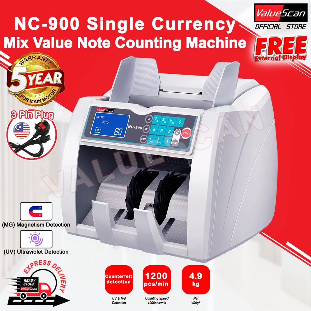 ValueScan NC-900 Single Currency Mix Value Note Counting Machine
