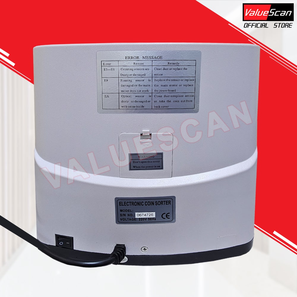 ValueScan CS-550 Coin Sorting Machine / Coin Counting Machine / Coin Sorter