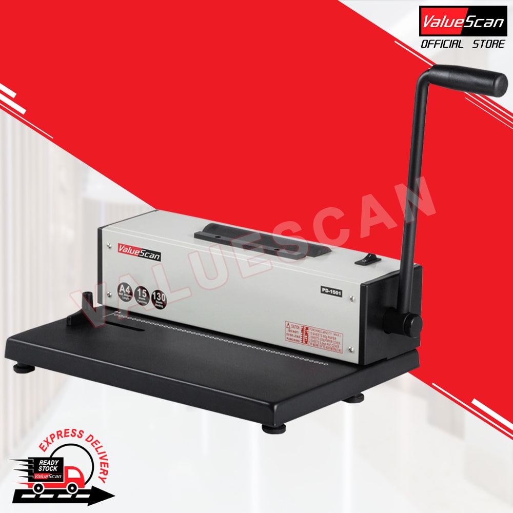 Valuescan PD-1501 A4 Manual Hole Punching & Electric Spiral Coil Binding Machine
