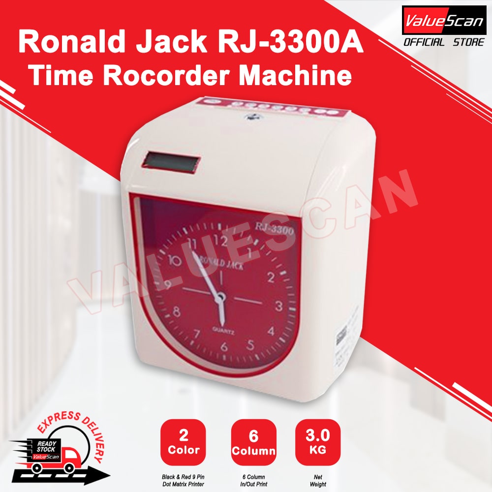 Ronald Jack RJ-3300A-Analog / N-Digital Time Recorder Machine
