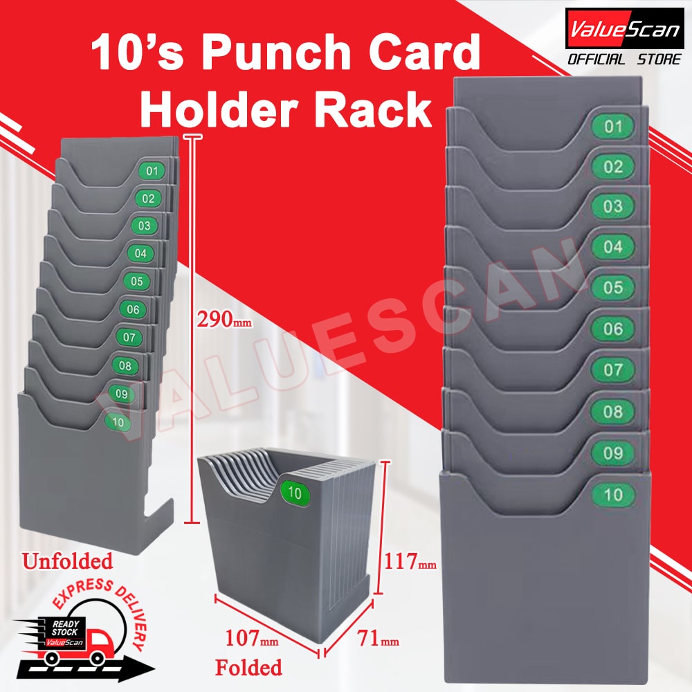 5s / 10s / 24s / 50s Slot Time Recorder Punch Card Rack / Punch Card Holder
