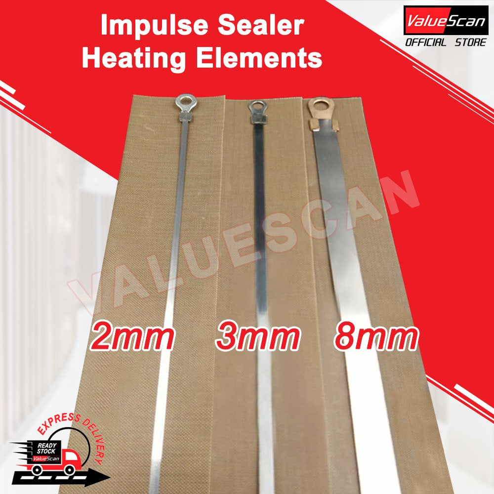 Impulse sealer Heating Strip & High Temperature Sealing Cloth 2mm 3mm 8mm Sealing Machine Heating Element