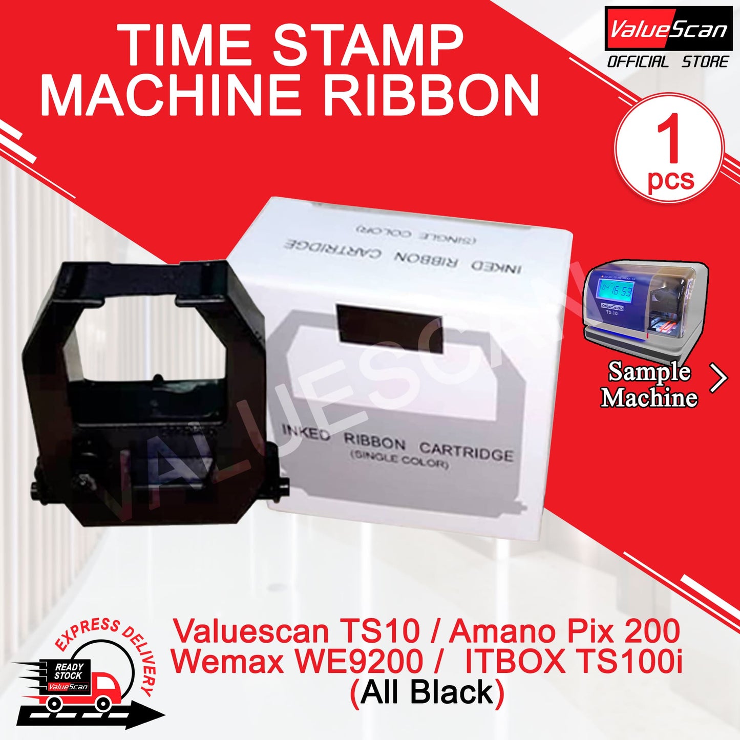 Time Stamp Machine Ribbon-Valuescan TS10 -Wemax WE9200 -ITBOX TS100i