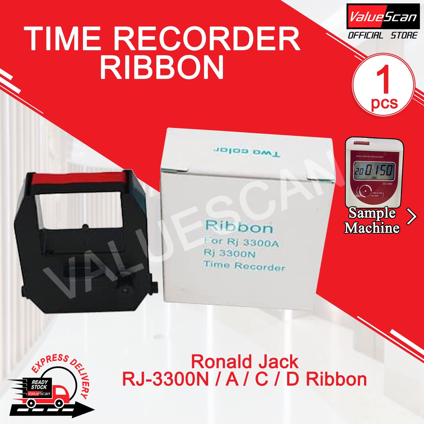 Time Recorder Ribbon -Ronald Jack RJ-3300 N/A/C/D Ribbon