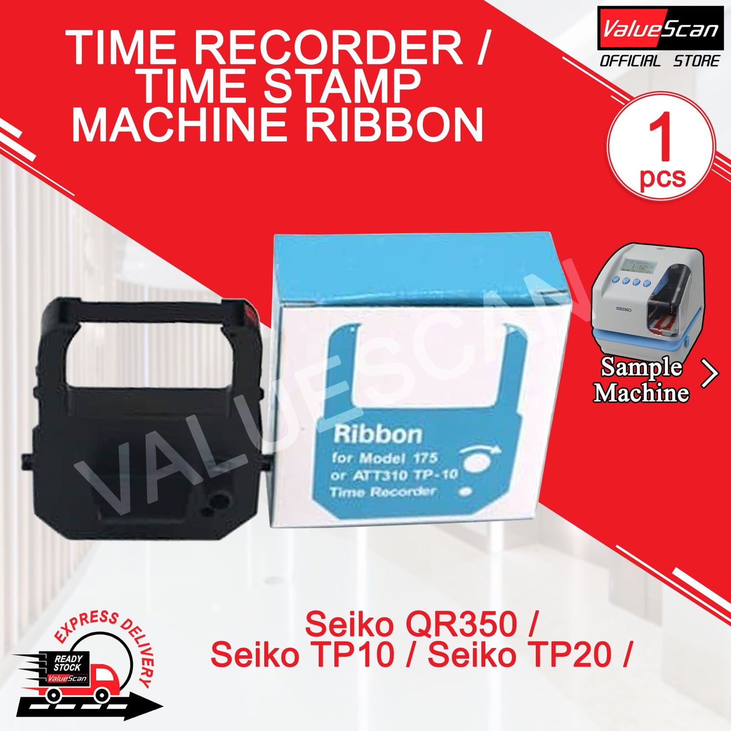 Time Stamping Machine Ribbon- Seiko QR350 / Seiko TP10 / Seiko TP20 / Seiko TP50