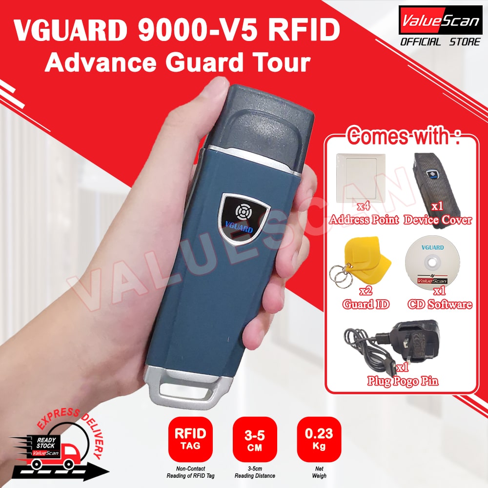 VGUARD by ValueScan 9000 V5 Advance Guard Tour System Watchman Patrol Time Recorder