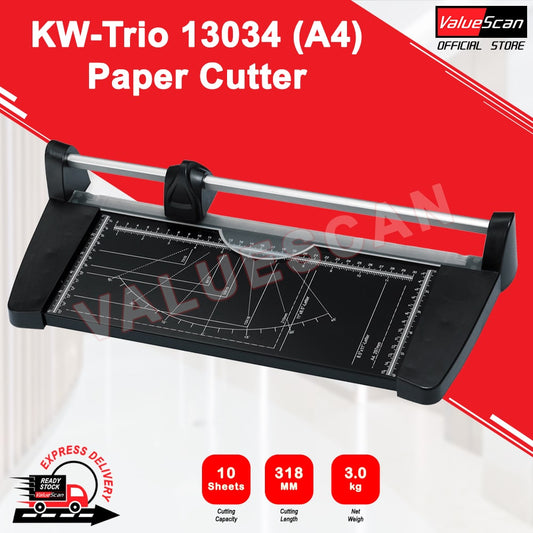 KW-Trio 13034 (A4) Rotary Paper Cutter / Sheet Trimmer