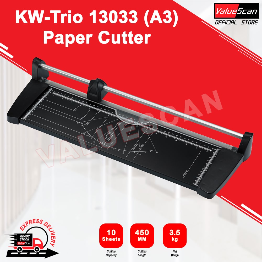 KW-Trio 13033 (A3) Rotary Paper Cutter / Sheet Trimmer