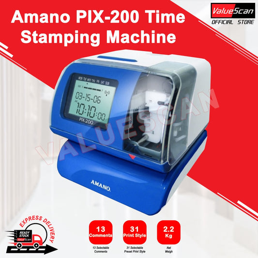 Amano PIX-200 Time Stamping Machine Time Stamp