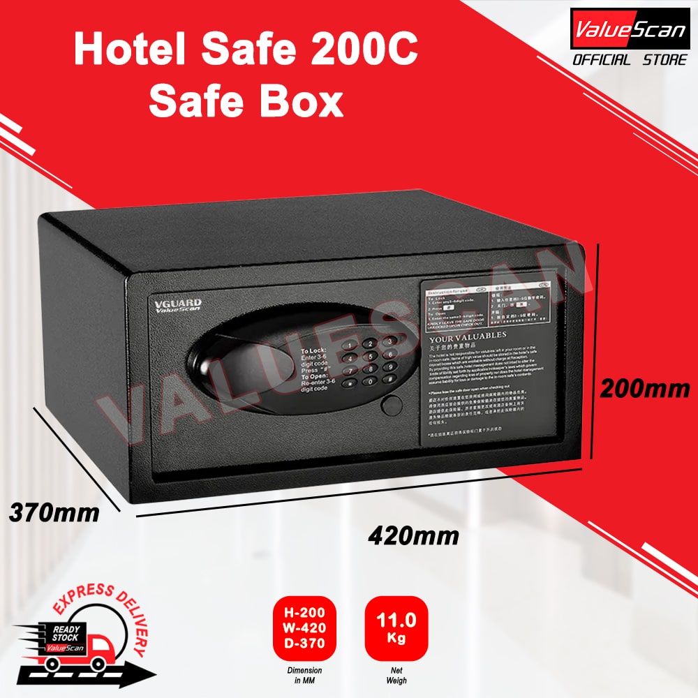 ValueScan 200C Hotel Safe Hotel Digital Safe Box / Safety Box