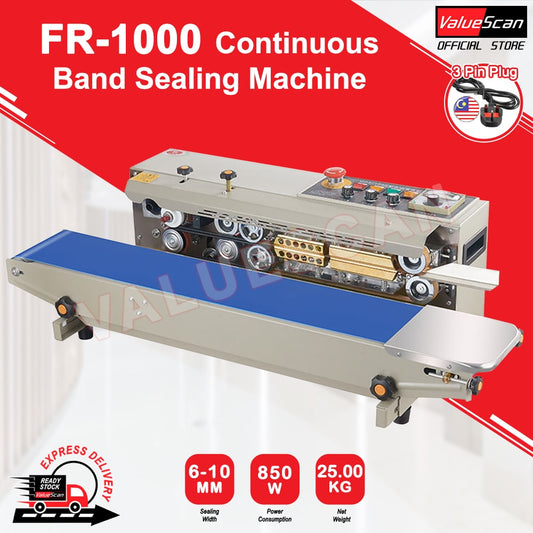 Valuescan FR-1000 Continuous Band Sealer / FR 1000 , FKR-1000 , FKR 1000 Automatic Continues Sealing Machine