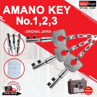 *RM43.5 =3 KEYS* AMANO KEY No.1,2,3 for Amano Kunci PR-600 1 2 3 Amano Station Key