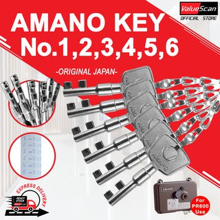 *RM87 =6 KEYS* AMANO KEY No.1,2,3,4,5,6 for Amano Kunci PR-600 123456  Amano Station Key