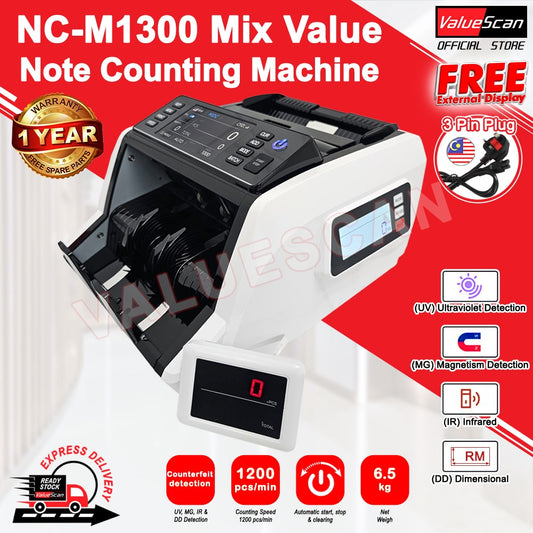 NC-M1300 Mix Value Money Bank Note Counting Machine