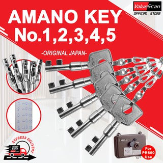 *RM72.50 =5 KEYS* AMANO KEY No.1,2,3,4,5 for Amano Kunci PR-600 1 2 3 4 Amano Station Key