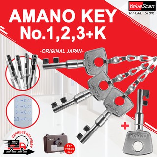 *RM63.50 =4 KEYS* AMANO KEY No.1,2,3,K for Amano Kunci PR-600 123 K Amano Station Key