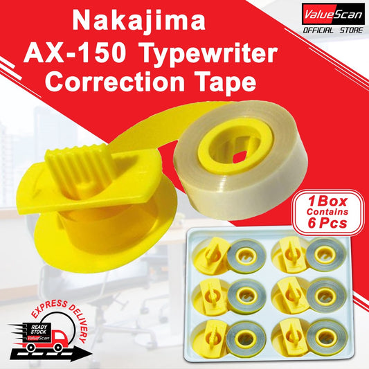 Nakajima AX-150 Typewriter Correction Tape/ Lift Off Tape / Eraser (6pcs in 1Box)