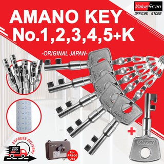 *RM92.5 =6 KEYS* AMANO KEY No.1,2,3,4,5,K for Amano Kunci PR-600 1234 K Amano Station Key