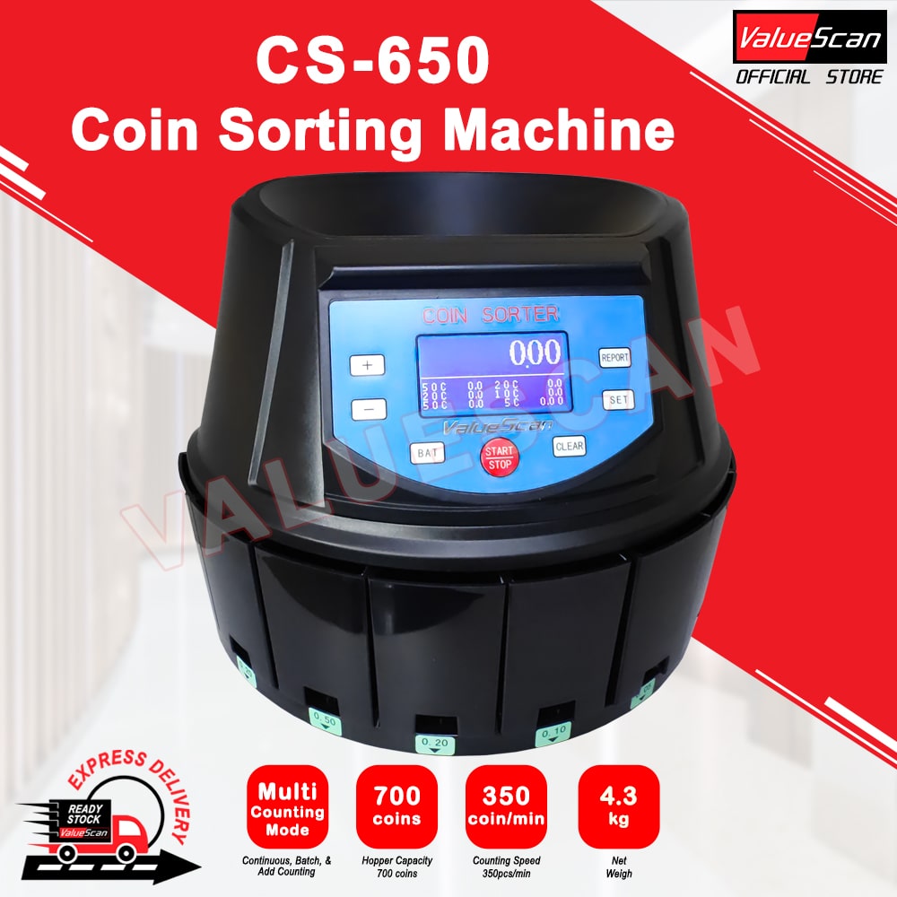 ValueScan CS-650 Coin Sorting Machine / Coin Sorter