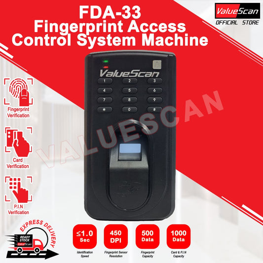 Valuescan FDA-33 Fingerprint Door Access Control System & Attendance Terminal