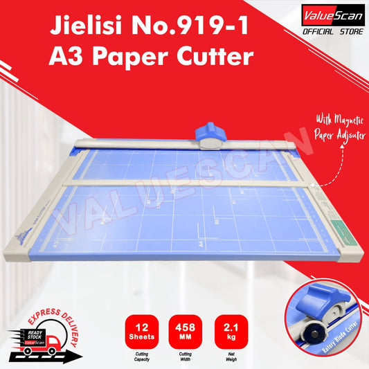 JIELISI No.919-1 A3 Rotary Paper Cutter / Sheet Trimmer