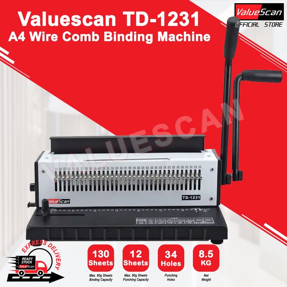 TD-1231 A4 Double Loop Wire Binding Machine