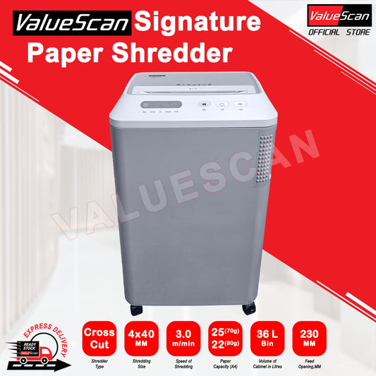 Valuescan SIGNATURE Paper Shredder Machine Sheets Shredding Machine