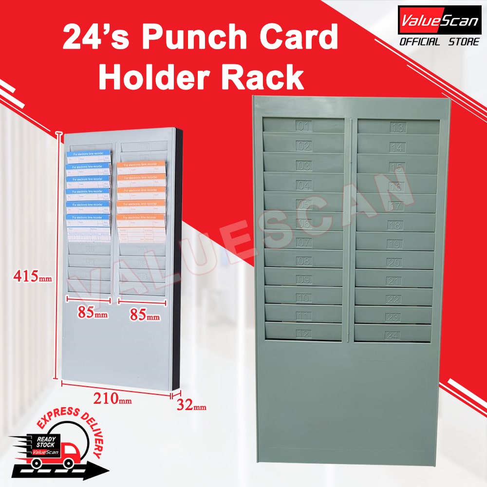 5s / 10s / 24s / 50s Slot Time Recorder Punch Card Rack / Punch Card Holder