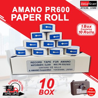 Paper Roll (1Box/10Rolls) For Amano PR-600 (10 Boxes)